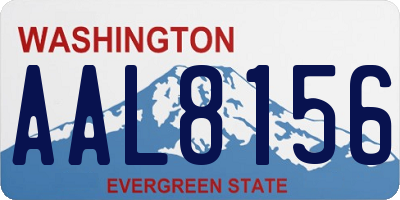 WA license plate AAL8156