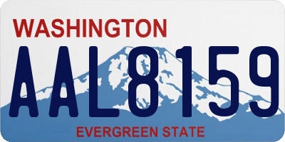 WA license plate AAL8159