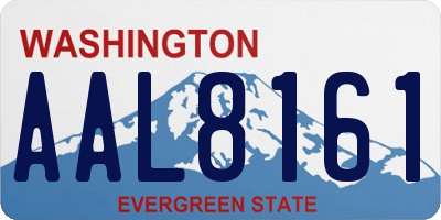 WA license plate AAL8161
