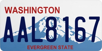 WA license plate AAL8167