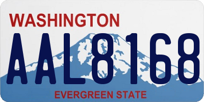 WA license plate AAL8168