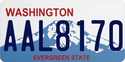 WA license plate AAL8170