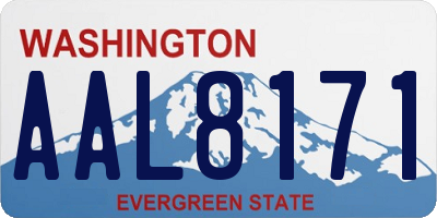 WA license plate AAL8171