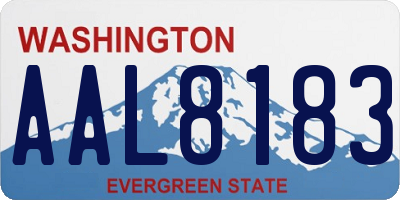WA license plate AAL8183