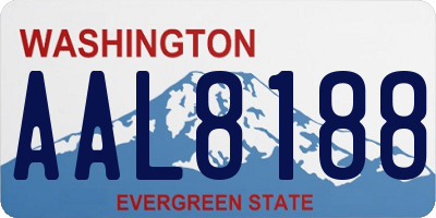 WA license plate AAL8188