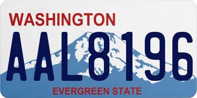 WA license plate AAL8196