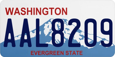 WA license plate AAL8209