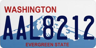 WA license plate AAL8212
