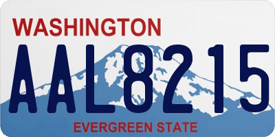 WA license plate AAL8215