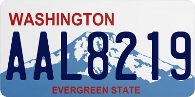 WA license plate AAL8219