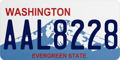 WA license plate AAL8228