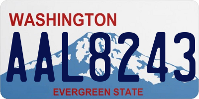 WA license plate AAL8243