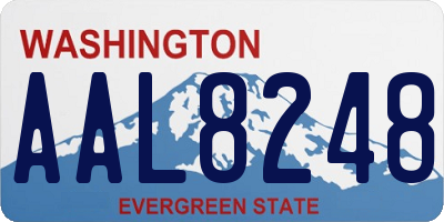 WA license plate AAL8248
