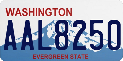 WA license plate AAL8250