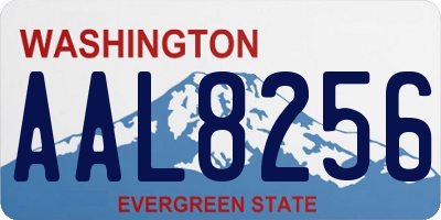 WA license plate AAL8256