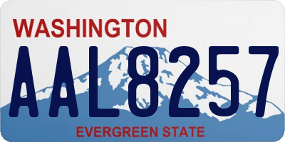 WA license plate AAL8257