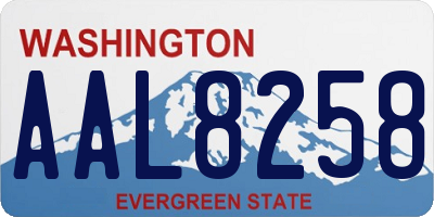 WA license plate AAL8258