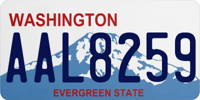 WA license plate AAL8259