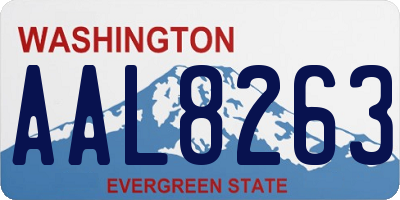 WA license plate AAL8263