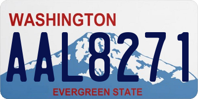 WA license plate AAL8271