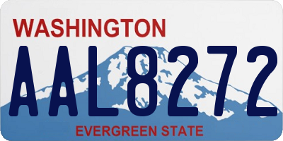 WA license plate AAL8272