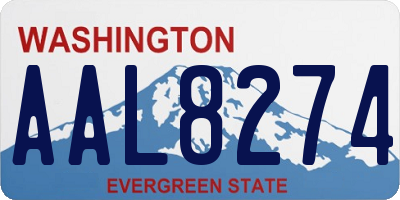 WA license plate AAL8274