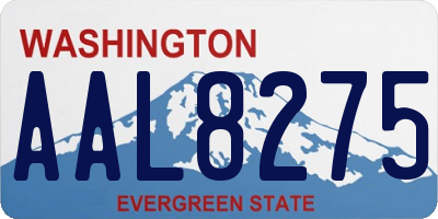 WA license plate AAL8275