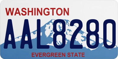 WA license plate AAL8280