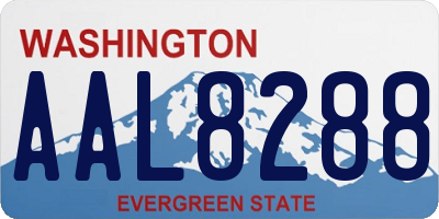 WA license plate AAL8288