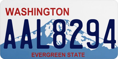 WA license plate AAL8294