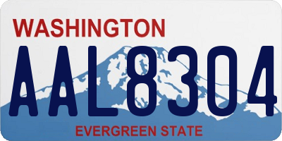 WA license plate AAL8304