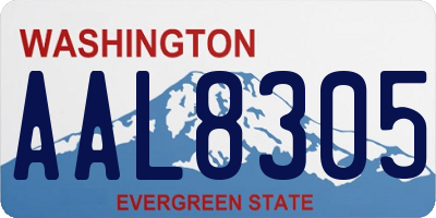 WA license plate AAL8305