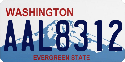 WA license plate AAL8312