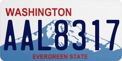 WA license plate AAL8317