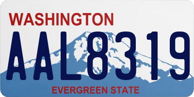WA license plate AAL8319