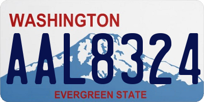 WA license plate AAL8324