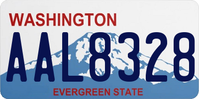 WA license plate AAL8328