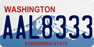 WA license plate AAL8333
