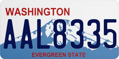 WA license plate AAL8335