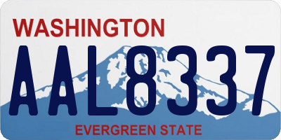 WA license plate AAL8337