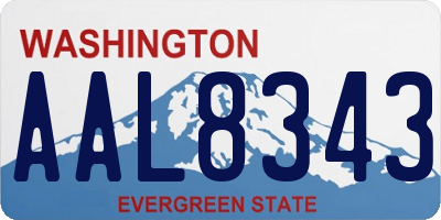 WA license plate AAL8343