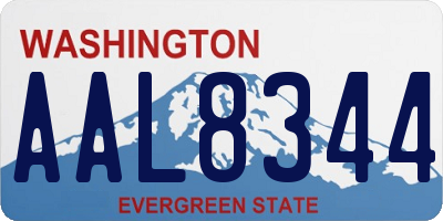 WA license plate AAL8344