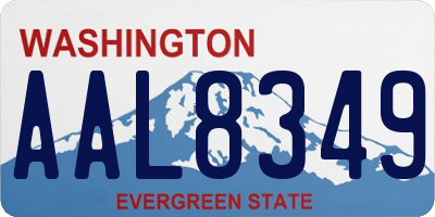 WA license plate AAL8349