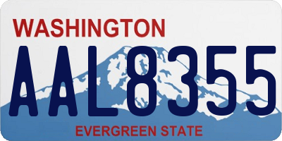 WA license plate AAL8355