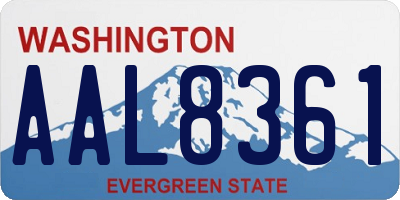WA license plate AAL8361