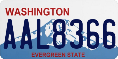 WA license plate AAL8366