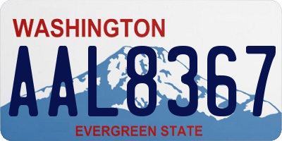 WA license plate AAL8367