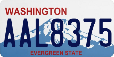 WA license plate AAL8375