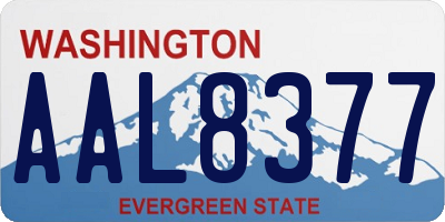 WA license plate AAL8377