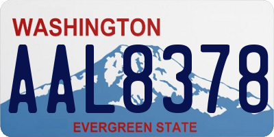 WA license plate AAL8378